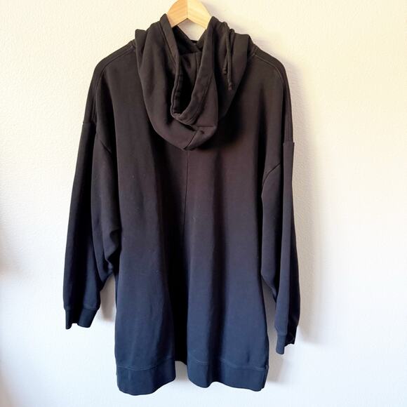 NIKE | Black White Hoodie Tunic Dress Sweatshirt Soft Long Line | Size Large - Picture 4 of 6